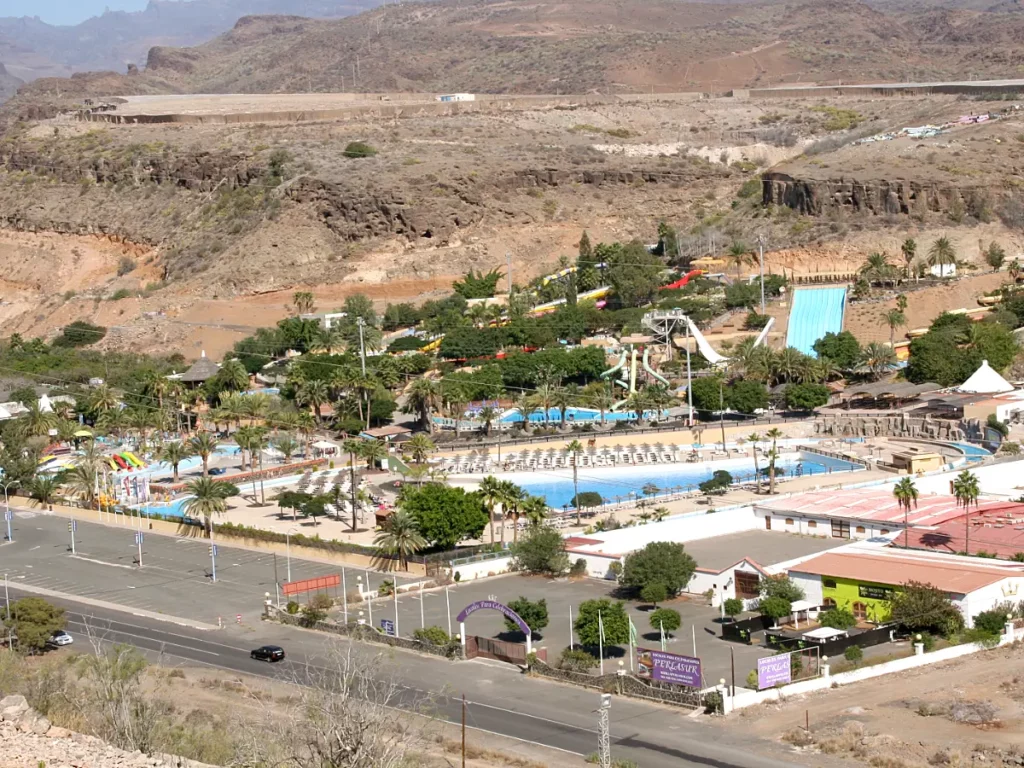 Der Aquapark Maspalomas morgends um 9 Uhr